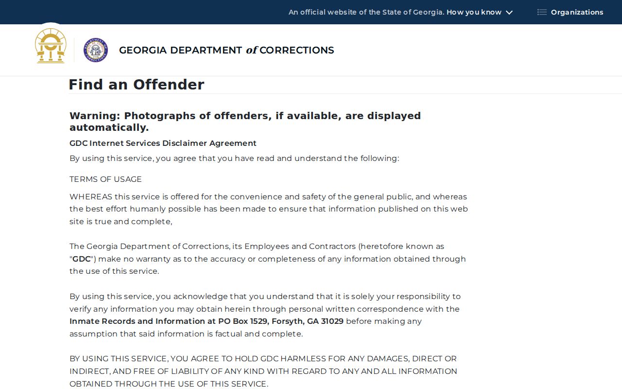GDC state custody search after a Crawford County arrest