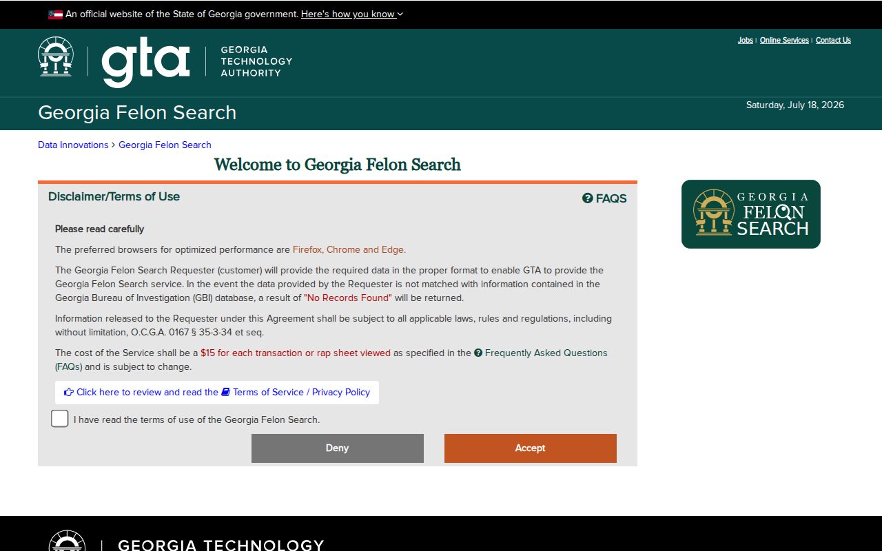 Crawford County felony criminal record search through Georgia Felon Search