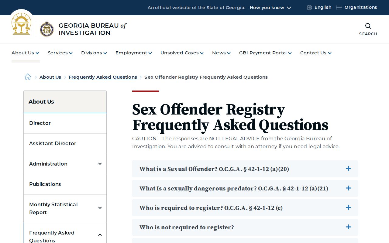 Crawford County sex offender registry registration and update rules